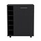Tuhome Lafayette Bar Cabinet with 4-Bottle Rack. Upper Glass Holder and Dual Door Design-Black MLW9073 - alternate 5